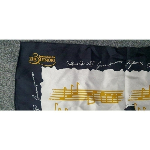RARE Three Tenors concert silk scarf 17” by 17” in - Picture 2 of 4